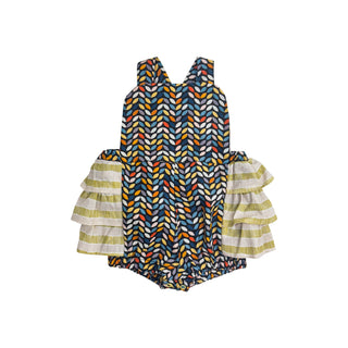 Celia Romper - Black Herringbone