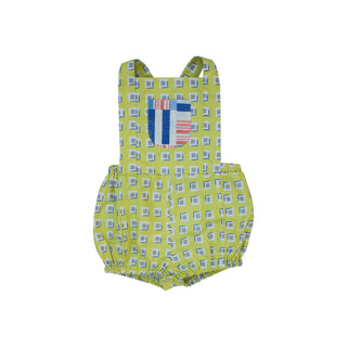 Romper - Green Squares