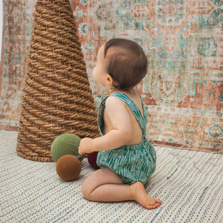 Romper - Teal Lines