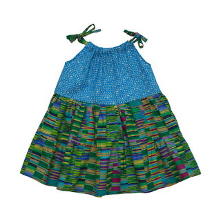 Elisa Dress - Doodles Blue