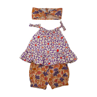 Nuna Set - Purple Floral Rainbow