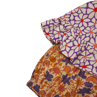 Nuna Set - Purple Floral Rainbow