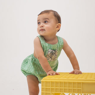 Romper - Mint White Lines