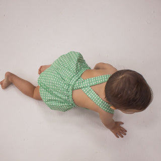 Romper - Mint White Lines