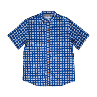 Men's Shirt - Blue Squares